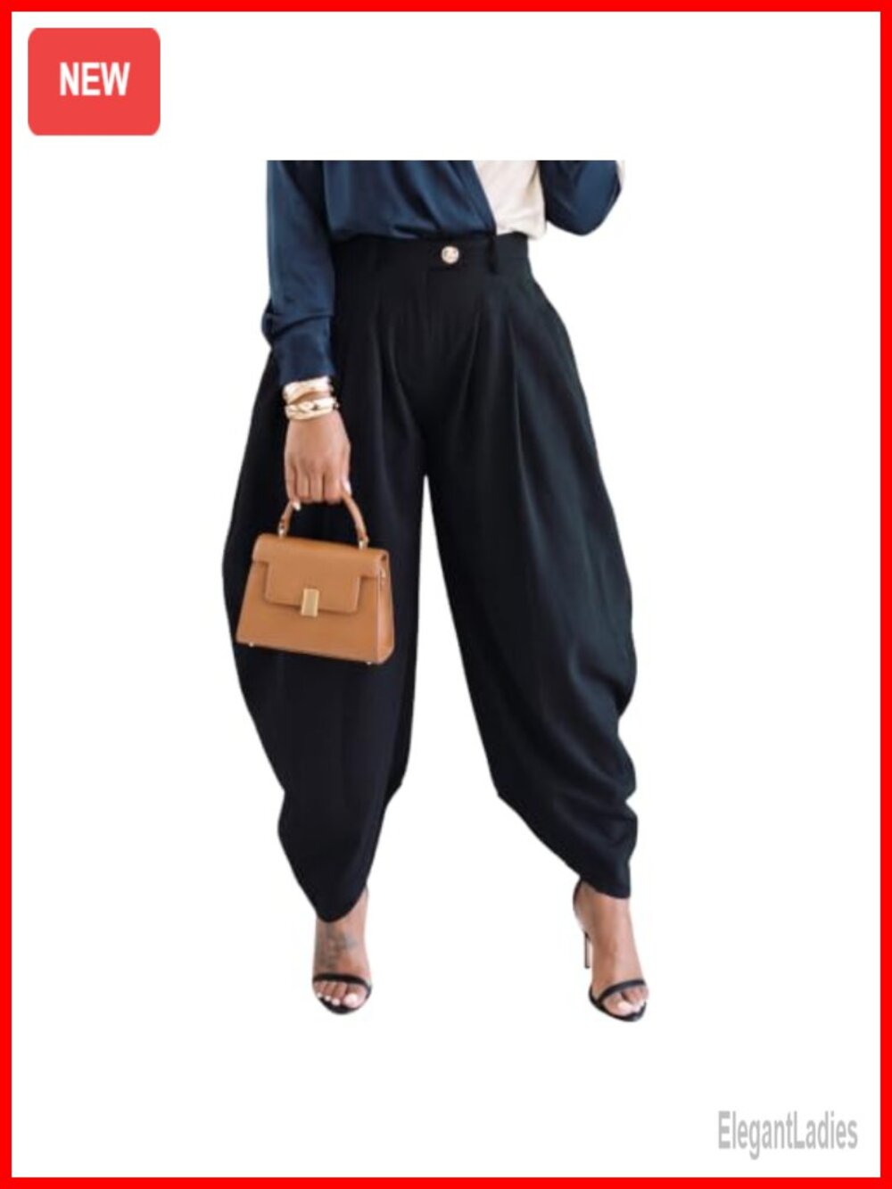 Womens Wide Leg Palazzo Pants High Waist Pleated Trousers Business Casual